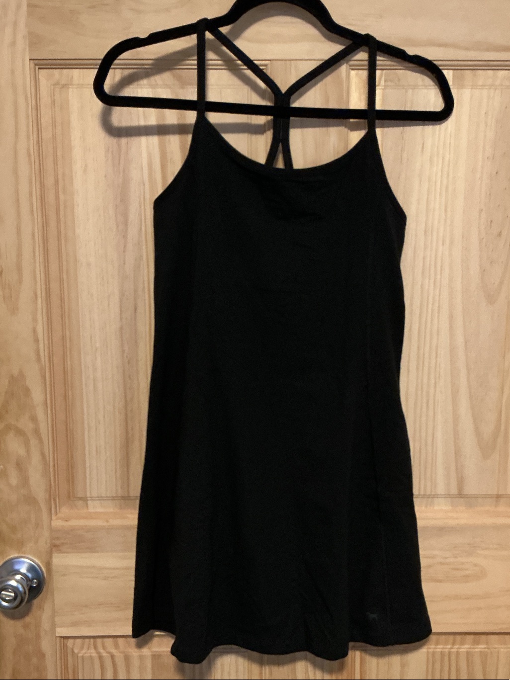 Pink Victoria's Secret Cotton Sport Dress Tennis Skirted Romper Black Med. Nip
